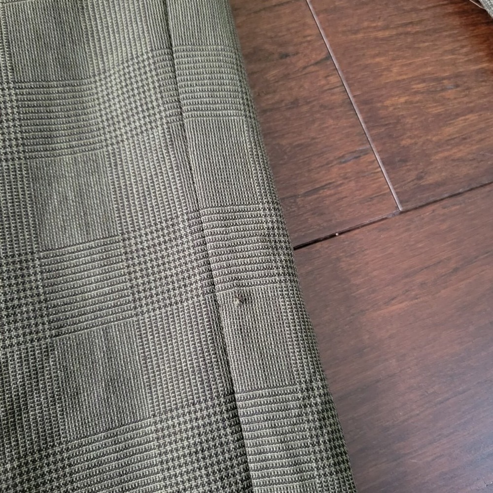 Vtg Pendleton Virgin Wool Straight Leg Lined Dress Pants Trousers Size 14 Olive - Picture 5 of 10